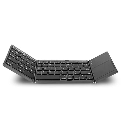 JOMAA Foldable Wireless Mobile Phone Keyboard Ultra Slim Touchpad Bluetooth Keyboard Rechargeable Folding Keyboard