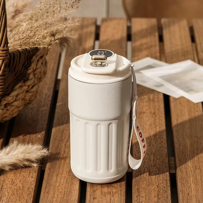 450ML Smart Travel Coffee Mug Display Led Temperature Thermos Mug Stainless Steel Insulated Thermos Bottle Portable Vacuum Flask