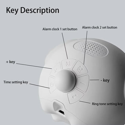 Cute Child Room Alarm Clock Multifunctional Voice Controlled Light Alarm Clock LED Digital Night Mode Expression