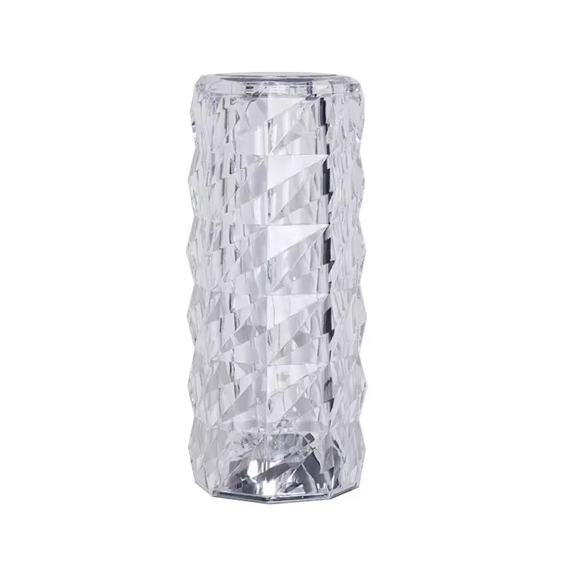 Crystal Diamond Table Lamp Rechargeable Acrylic Bedroom Bedside Ambiance Lamp Rose Decorative Lamp Touch Creative Night Lights