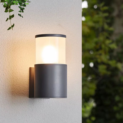 Outdoor Sensor Wall Lamp Waterproof Garden Courtyard Balcony Street Glass Aluminum up down Glow Wall Sconce E27 Led Night Light