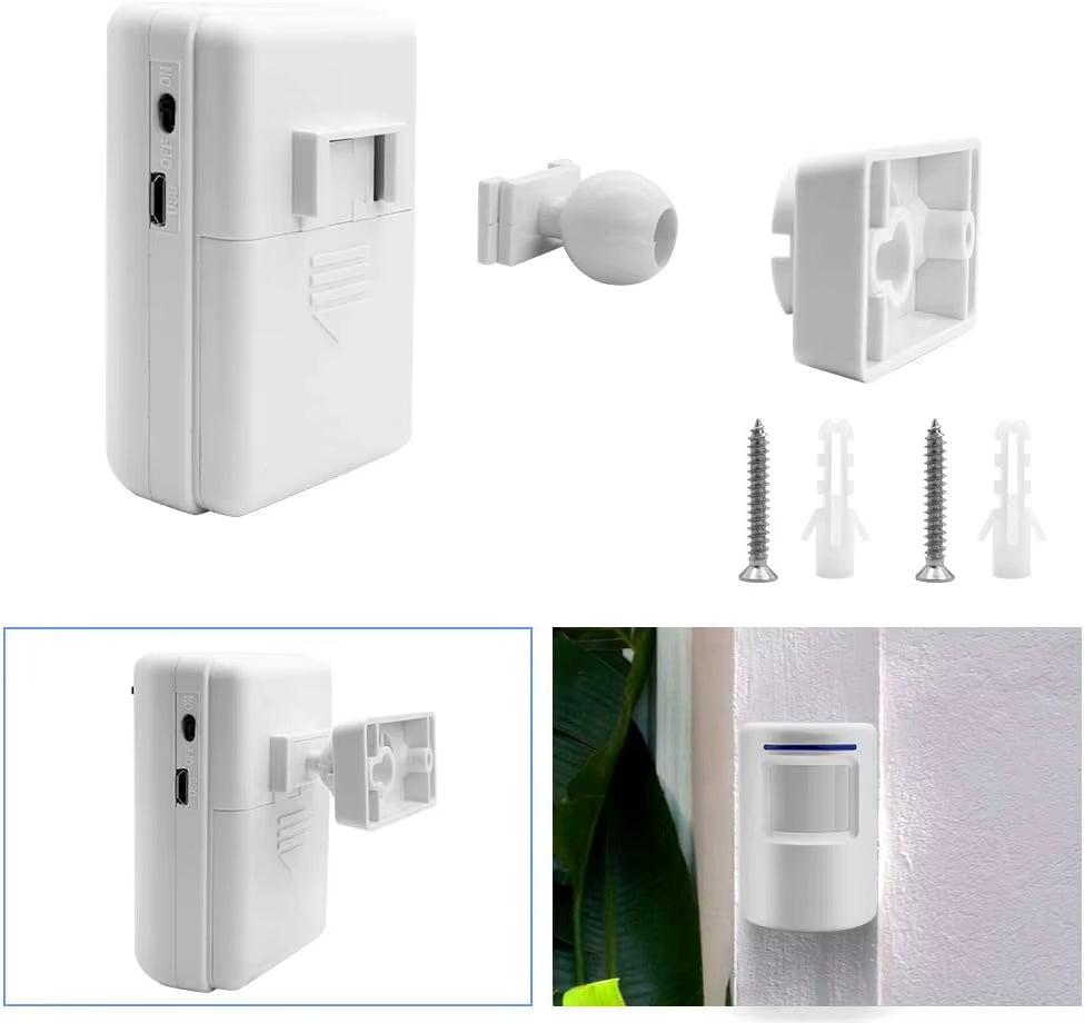 Wireless Passage Alarm with Electronic Plug-In Receiver, PIR Motion Sensor Detector,Doorbell Wireless Alarm System