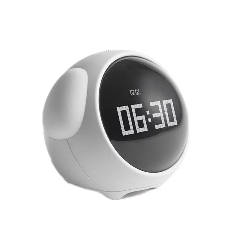 Cute Child Room Alarm Clock Multifunctional Voice Controlled Light Alarm Clock LED Digital Night Mode Expression