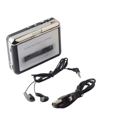 USB Cassette Capture Radio Player Portable USB Cassette Tape to MP3 Converter Capture Audio Music Player Tape Cassette Recorder