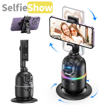 P03 Stabilizer 360°Auto Face Tracking AI Gimbal All-In-One Desktop Phone Holder Tripod for Smartphone Video Vlog Live