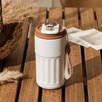 450ML Smart Travel Coffee Mug Display Led Temperature Thermos Mug Stainless Steel Insulated Thermos Bottle Portable Vacuum Flask