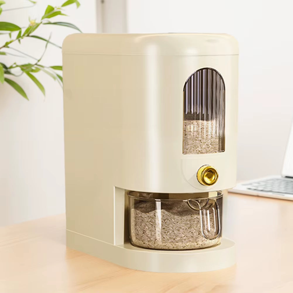 5/10KG Automatic Rice Dispenser Insect-Proof Pet Food Rice Organizer Moisture-Proof Sealed Grain Cereal Dispenser Large Capacity